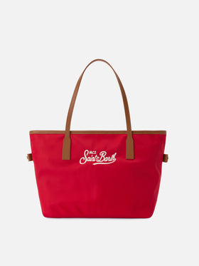 Red City medium nylon bag