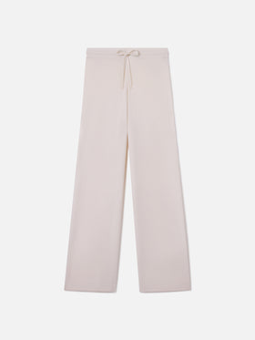 Pantalon large en cachemire Cambon en blanc cassé 