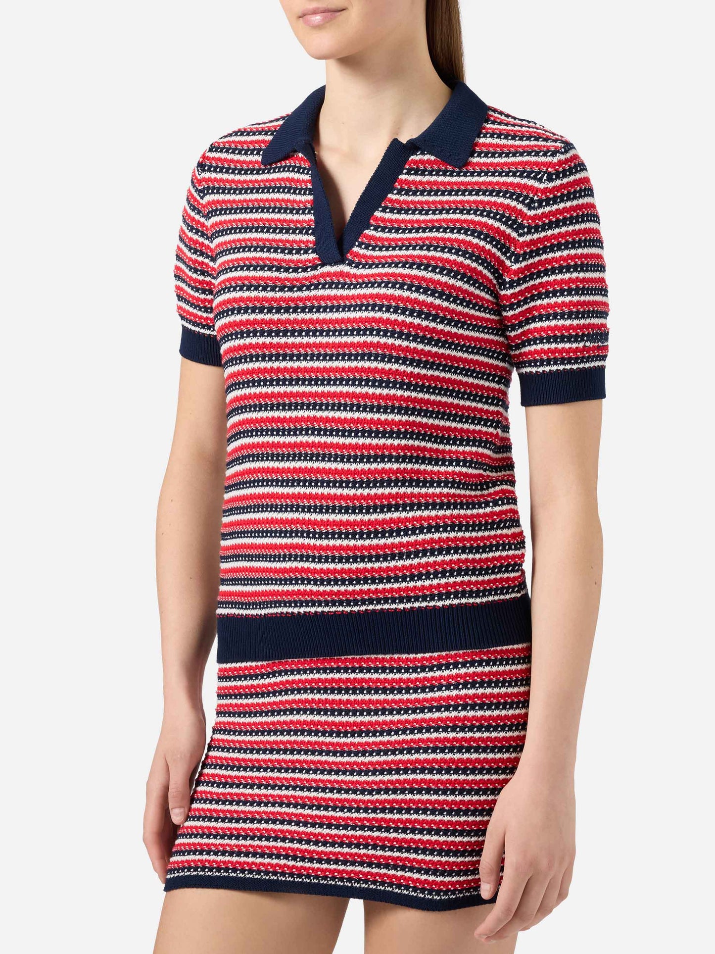 Polo Caddy Ridge in maglia di cotone a righe