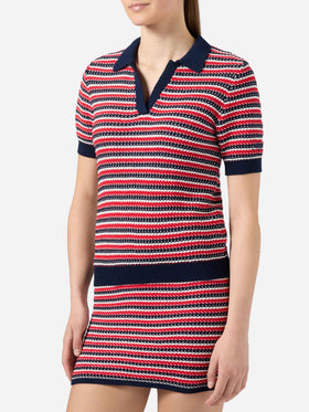 Polo Caddy Ridge in maglia di cotone a righe