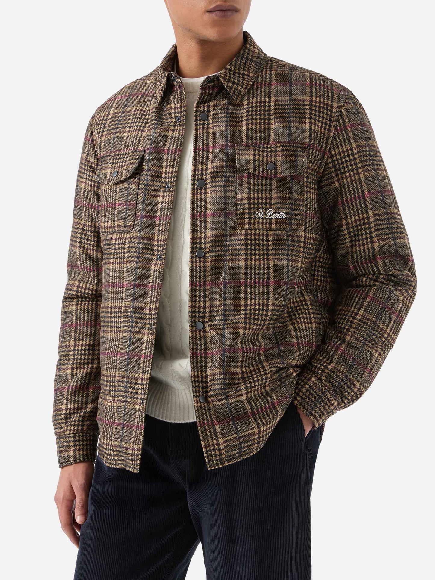 Technic fabric overshirt Chalet with Prince of Wales print