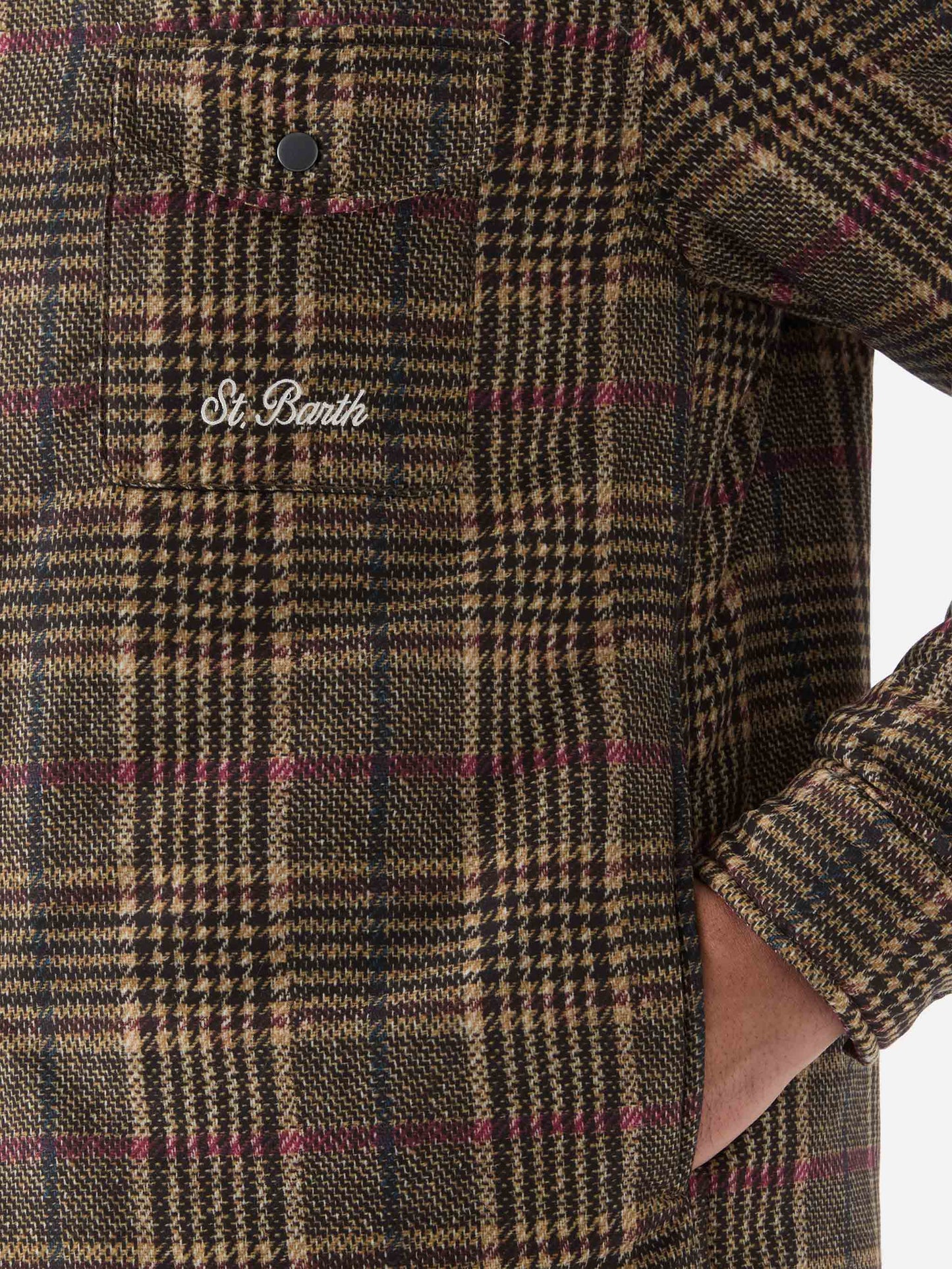 Technic fabric overshirt Chalet with Prince of Wales print