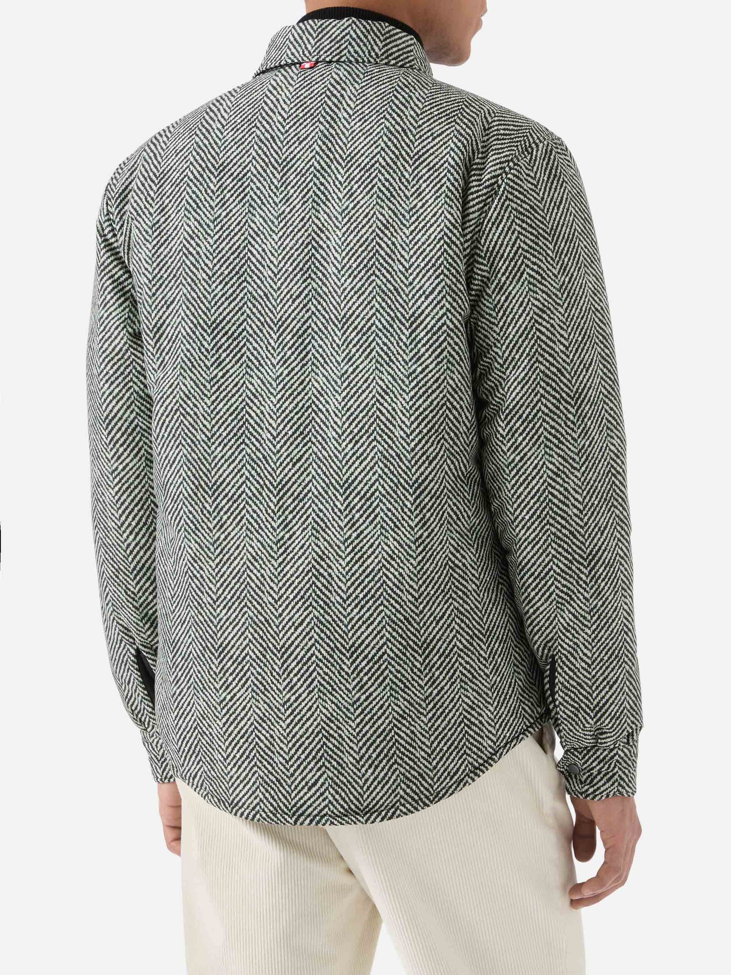 Overshirt Chalet aus technischem Stoff mit Fischgrätenmuster