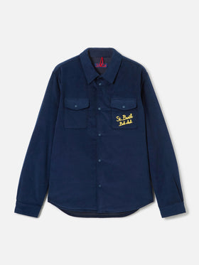 Overshirt Chalet with pocket and St. Barth Bob Club embroidery