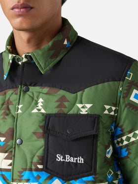 Wattiertes Chalet-Overshirt mit aufgesetzten Taschen