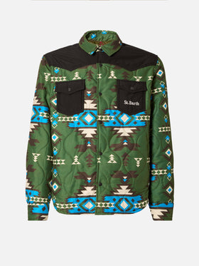 Wattiertes Chalet-Overshirt mit aufgesetzten Taschen