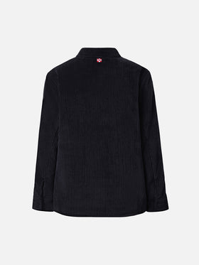 Camicia imbottita Chalet Jr in corduroy blu navy