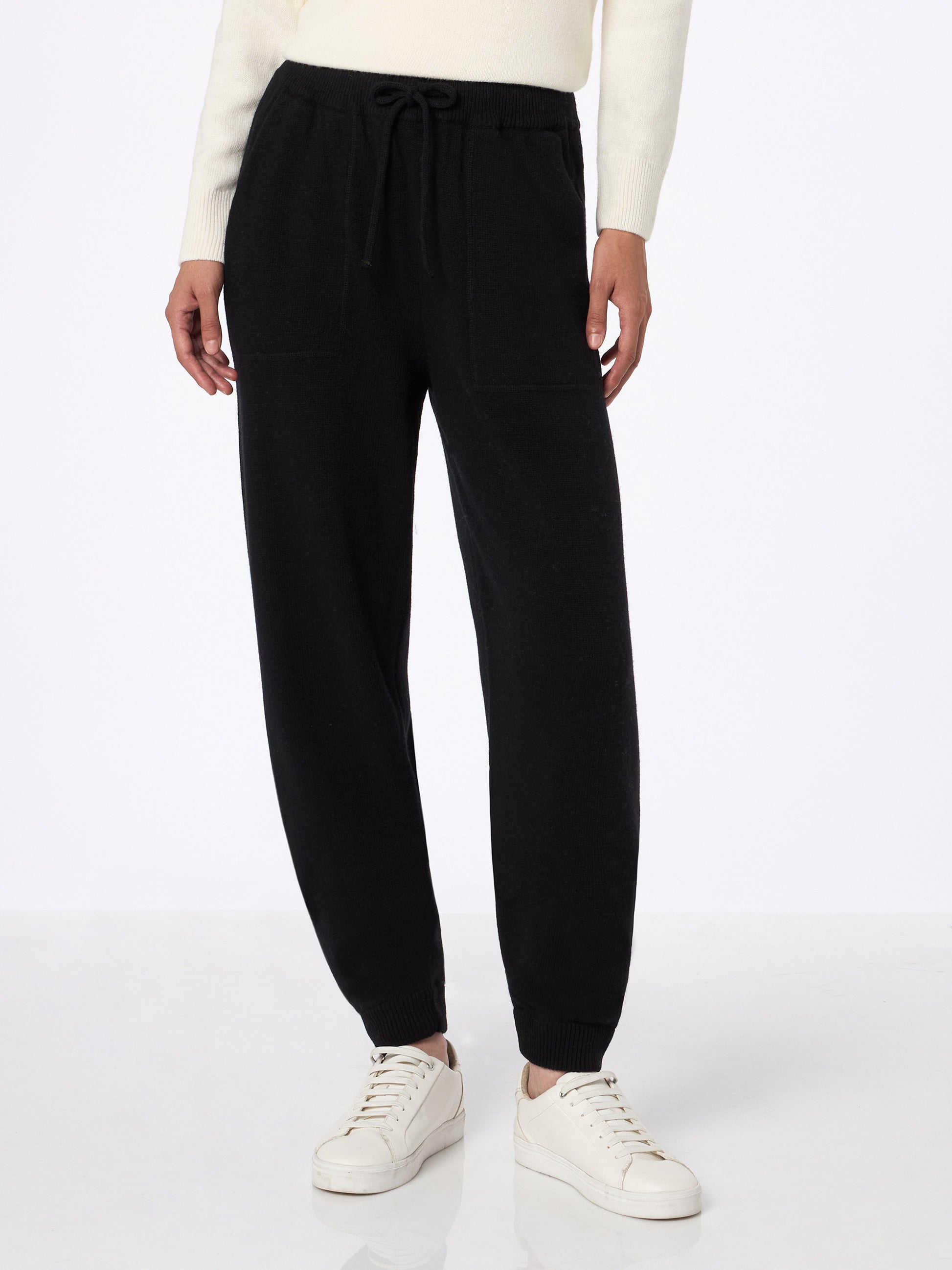 Woman knitted black jogger pants - MC2 Saint Barth