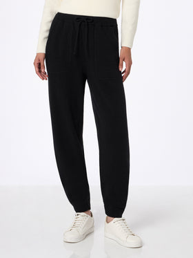 Woman knitted black jogger pants - MC2 Saint Barth