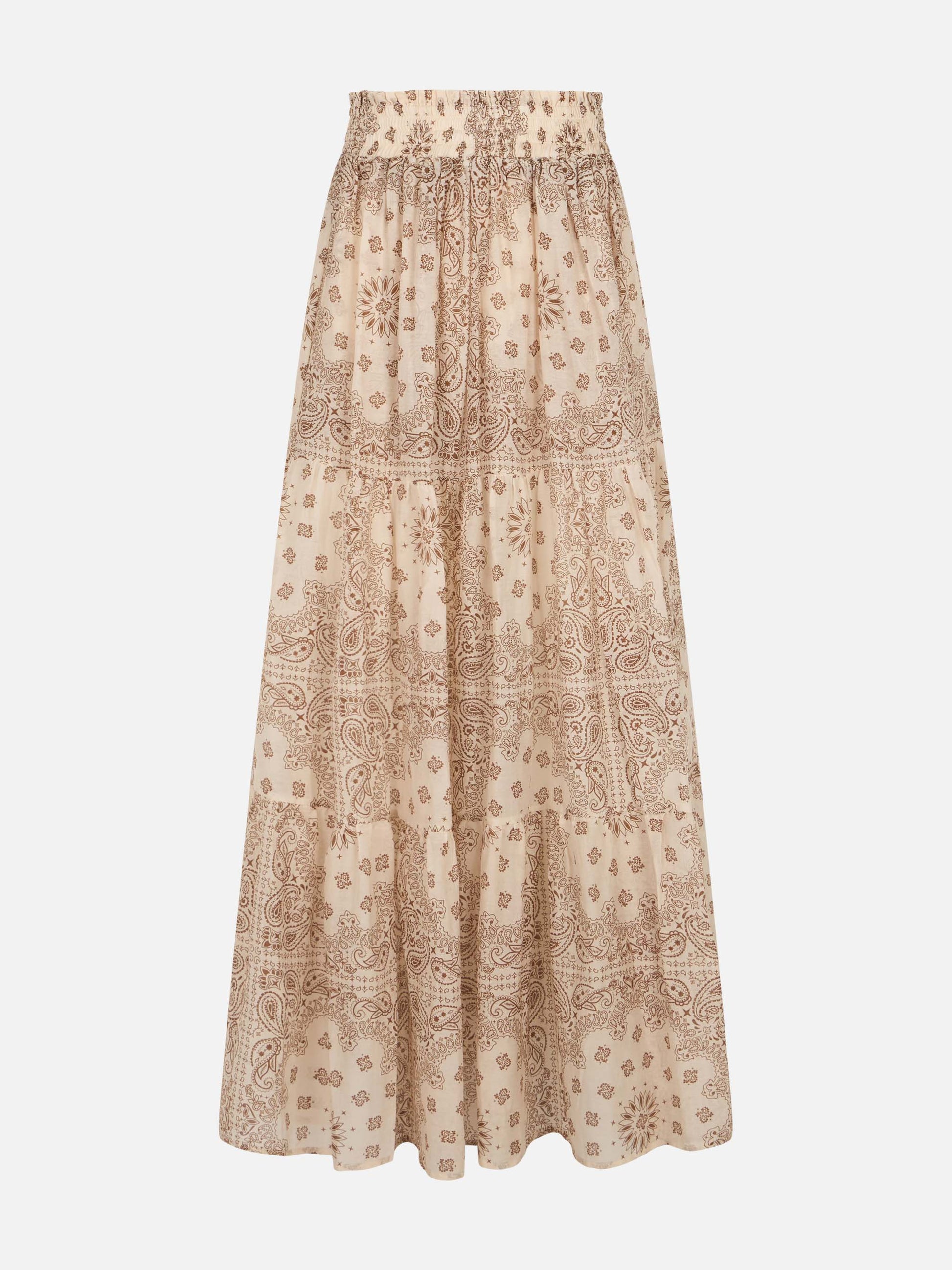 Woman silk voile pleated long skirt Cheyenne - MC2 Saint Barth