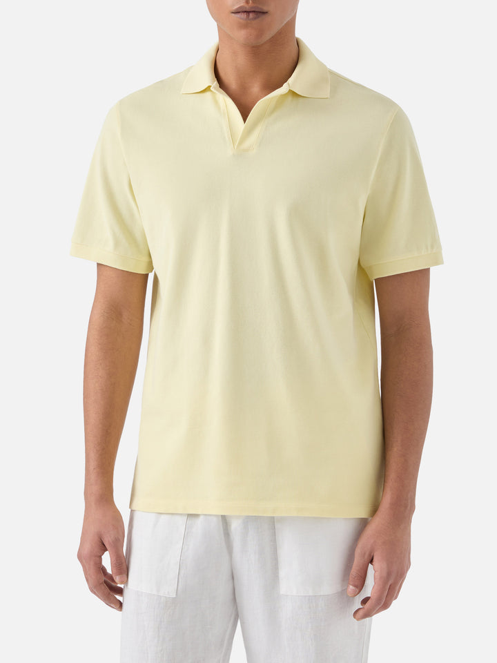 Butter Charles polo in solid color cotton piquet