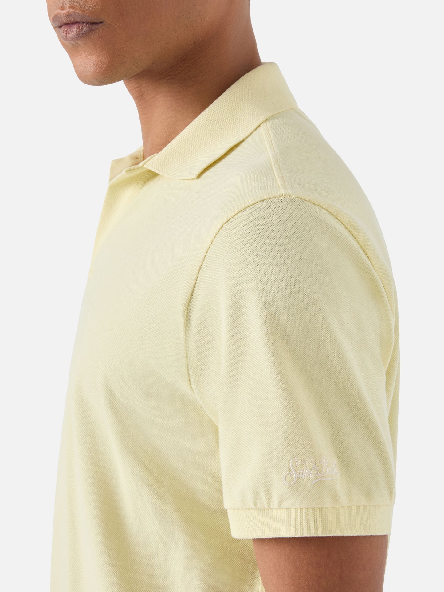Butter Charles polo in solid color cotton piquet