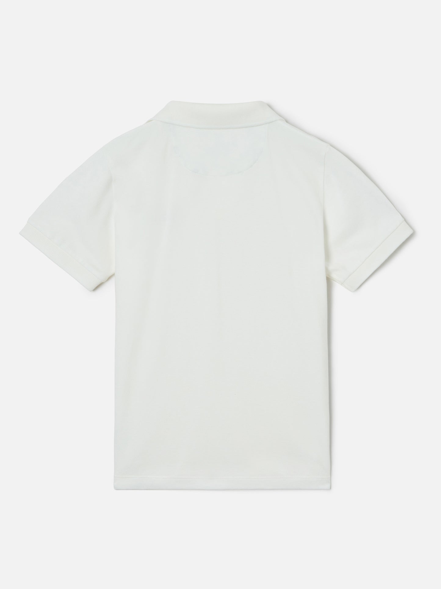Polo Charles Jr blanco en piqué 