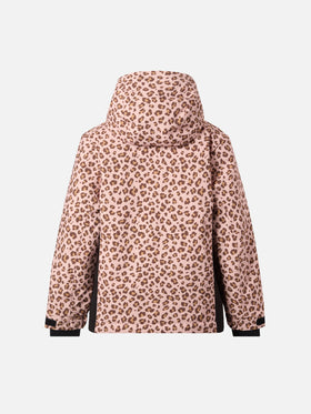 Giacca da sci Chavanette con stampa leopardata