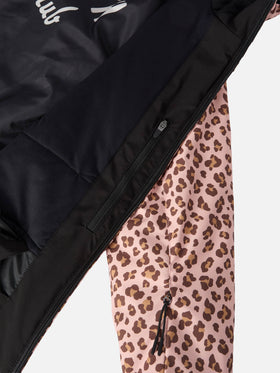 Giacca da sci Chavanette con stampa leopardata
