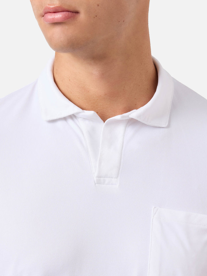 Polo de piqué técnico color crema Camber 
