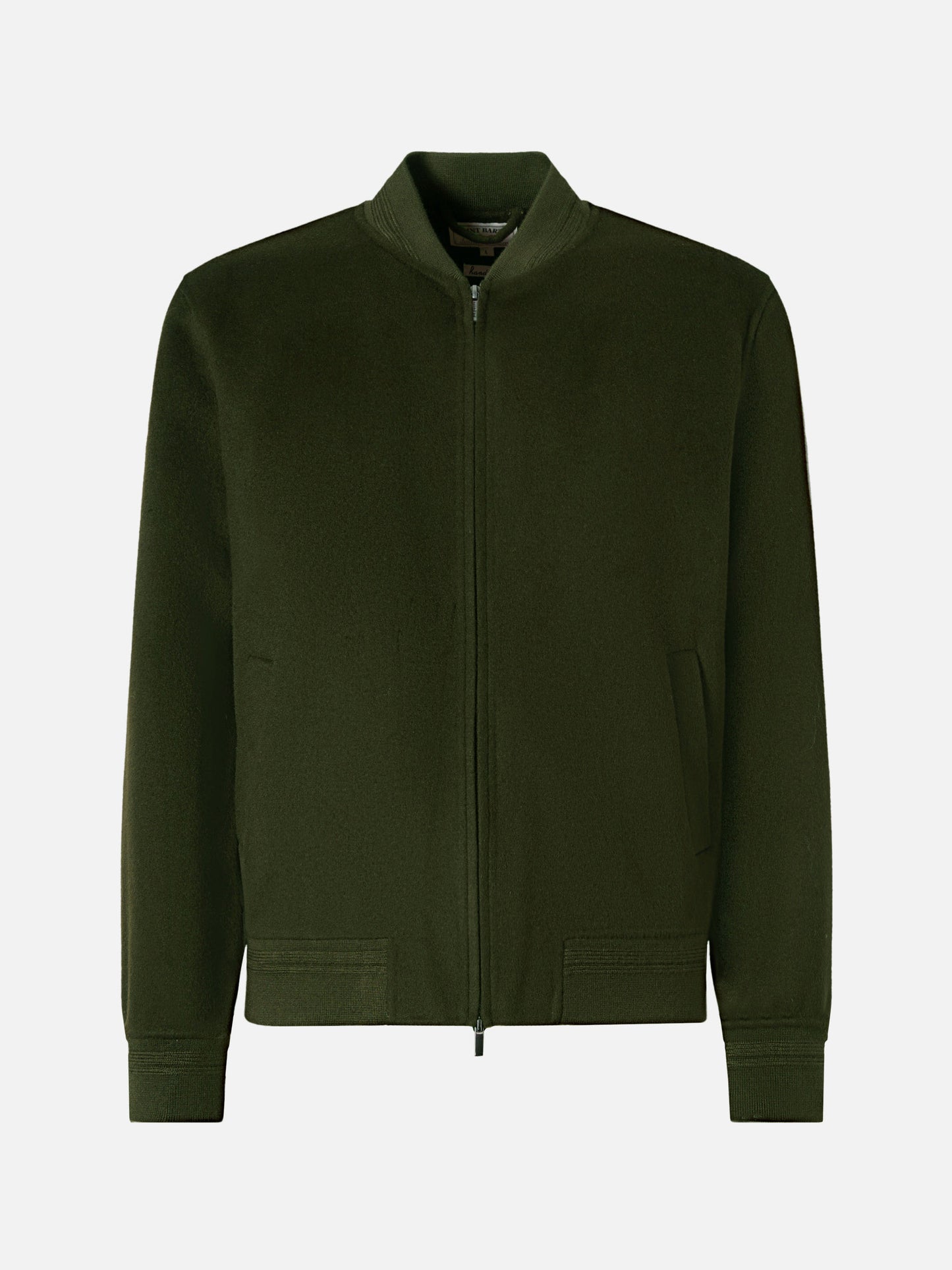 Bomber Camden sfoderato in lana verde militare