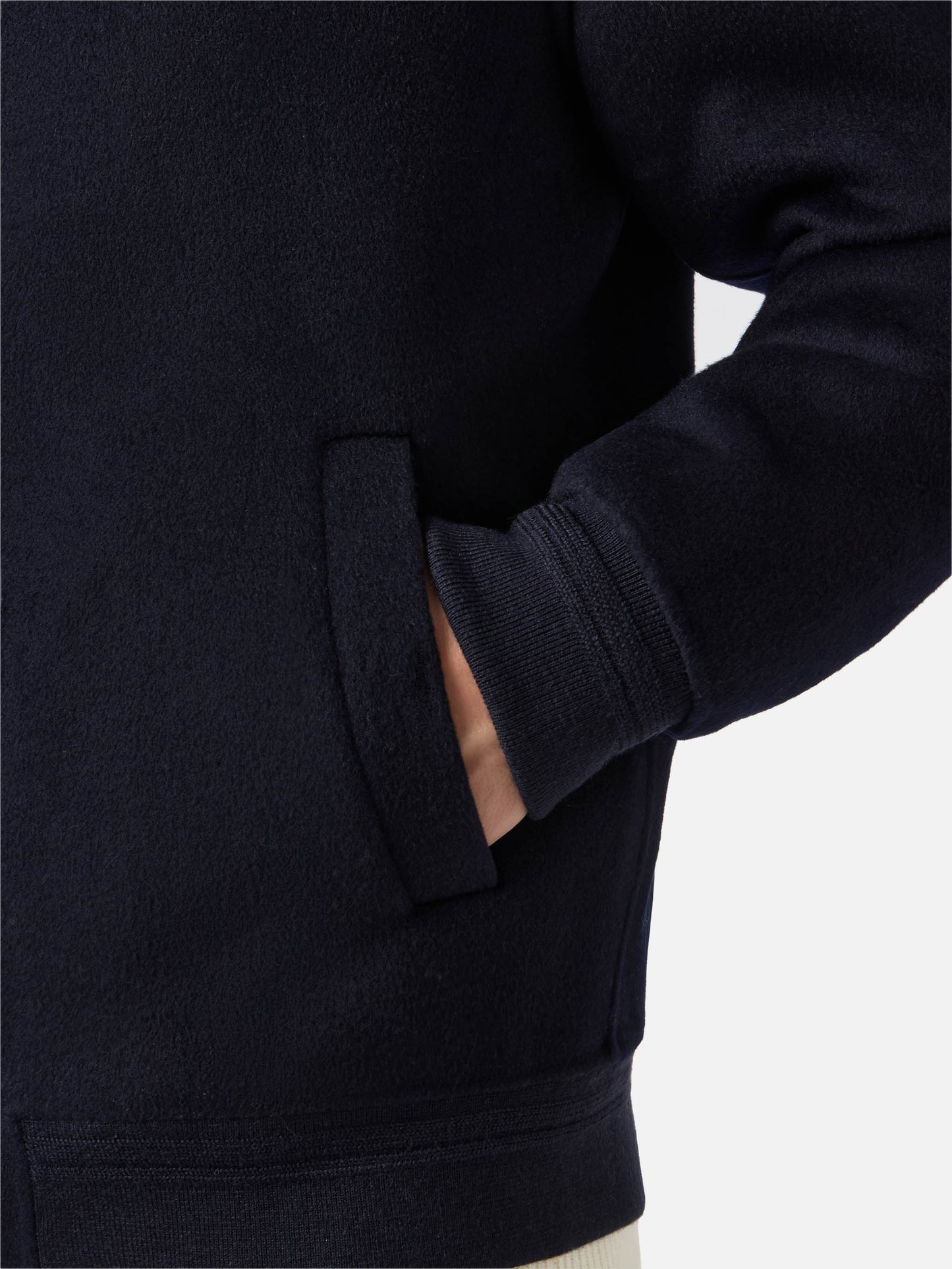 Ungefütterte Camden-Bomberjacke aus Wolle in Blau