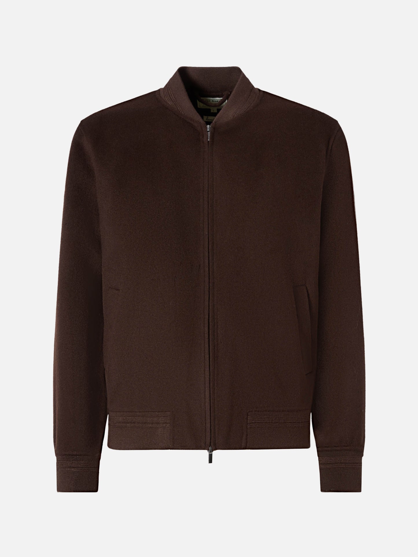 Unlined Camden wool bomber in brown