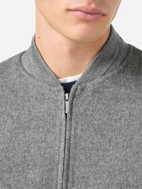 Unlined Camden wool bomber in grey