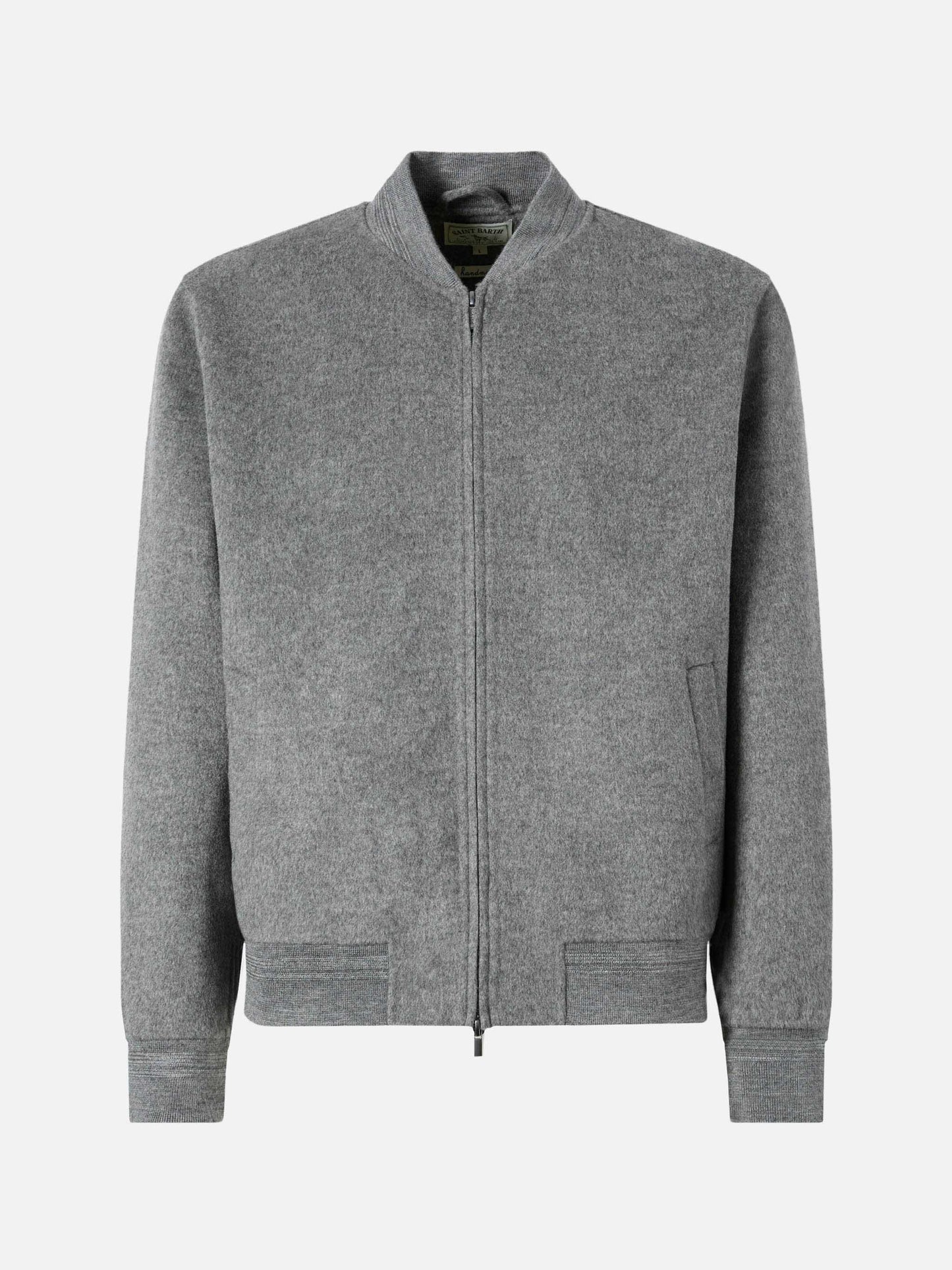 Unlined Camden wool bomber in grey