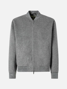 Unlined Camden wool bomber in grey