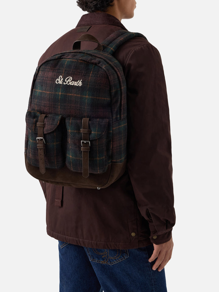 Zaino Cody in misto lana con motivo tartan