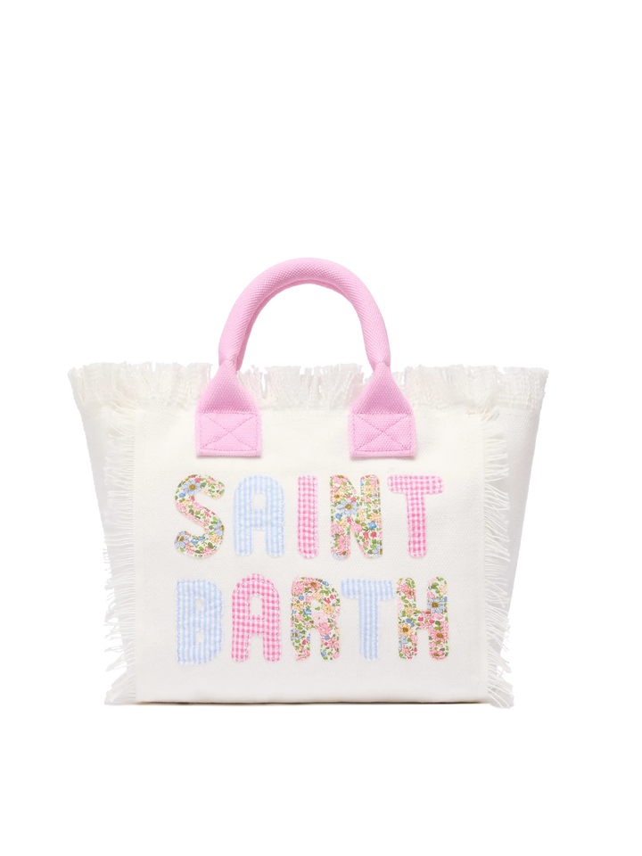 Borsa Colette in canvas di cotone con logo patch Saint Barth