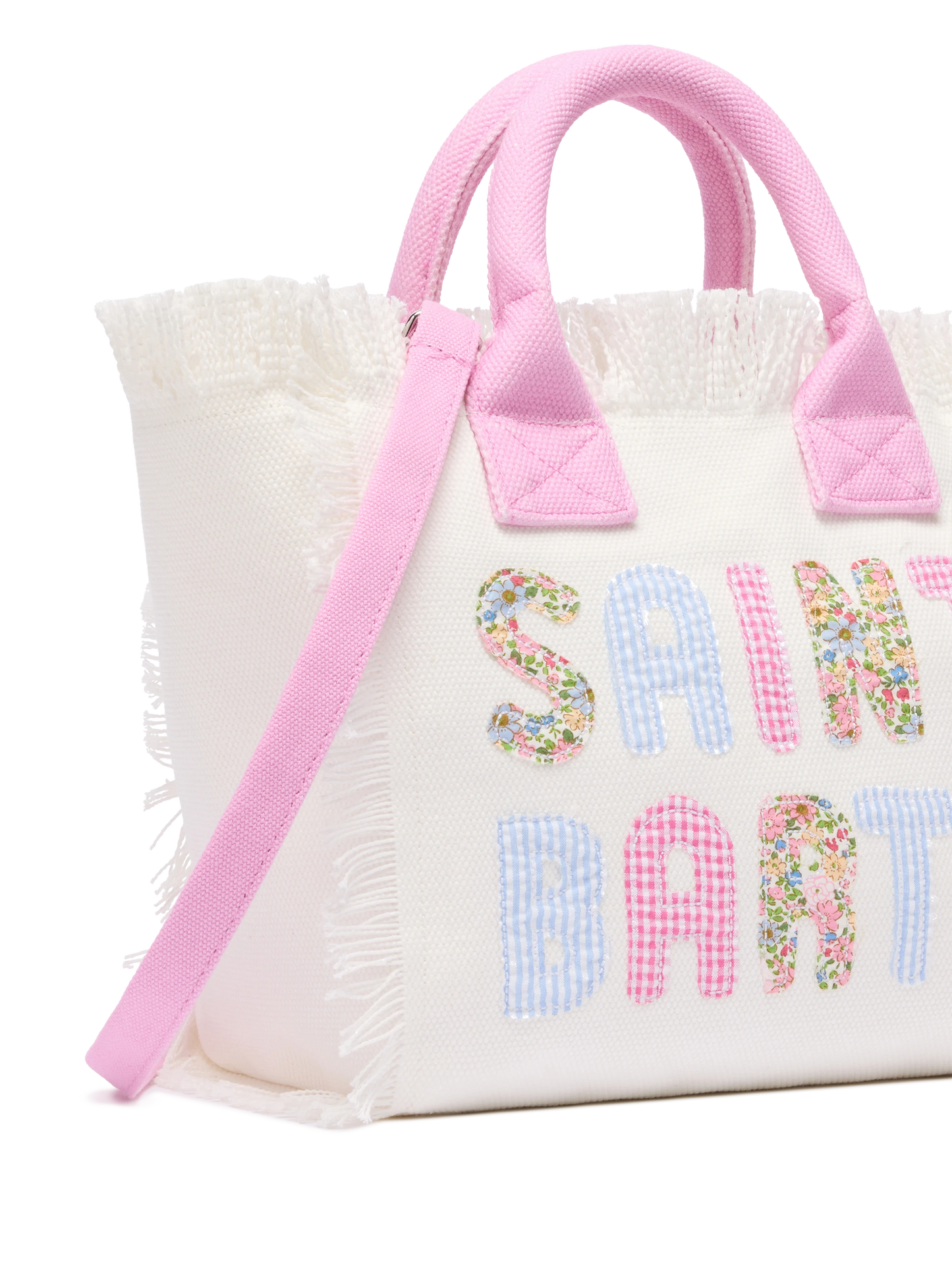 Colette cotton canvas handbag with Saint Barth patch logo - MC2 Saint Barth