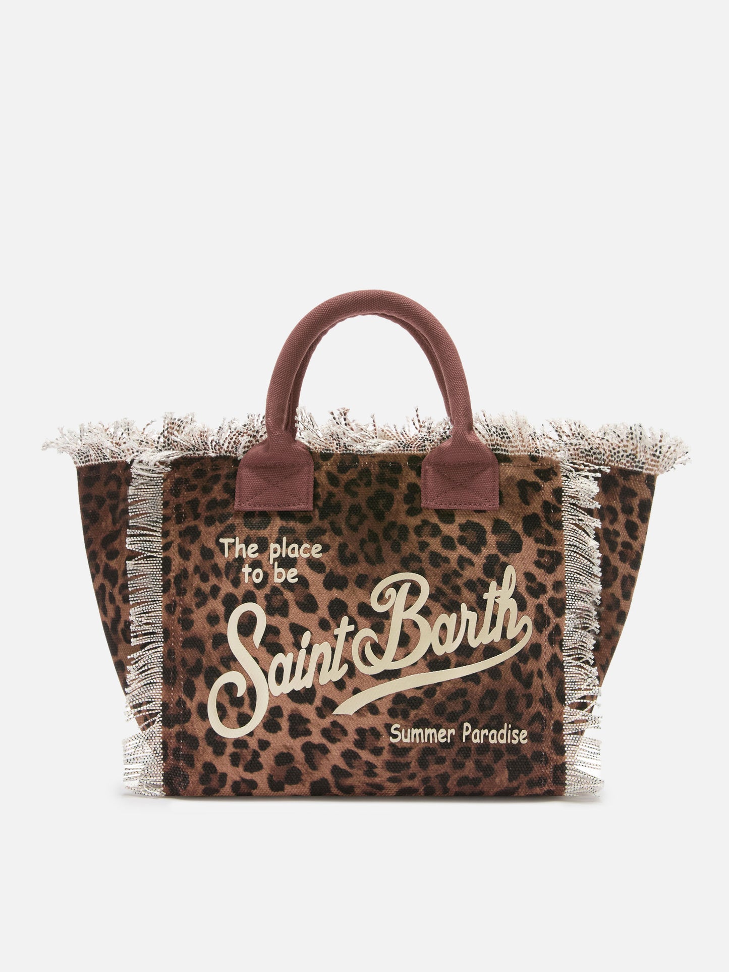Sac Colette en toile à motif léopard 