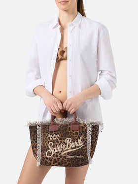 Colette canvas bag with leopard pattern