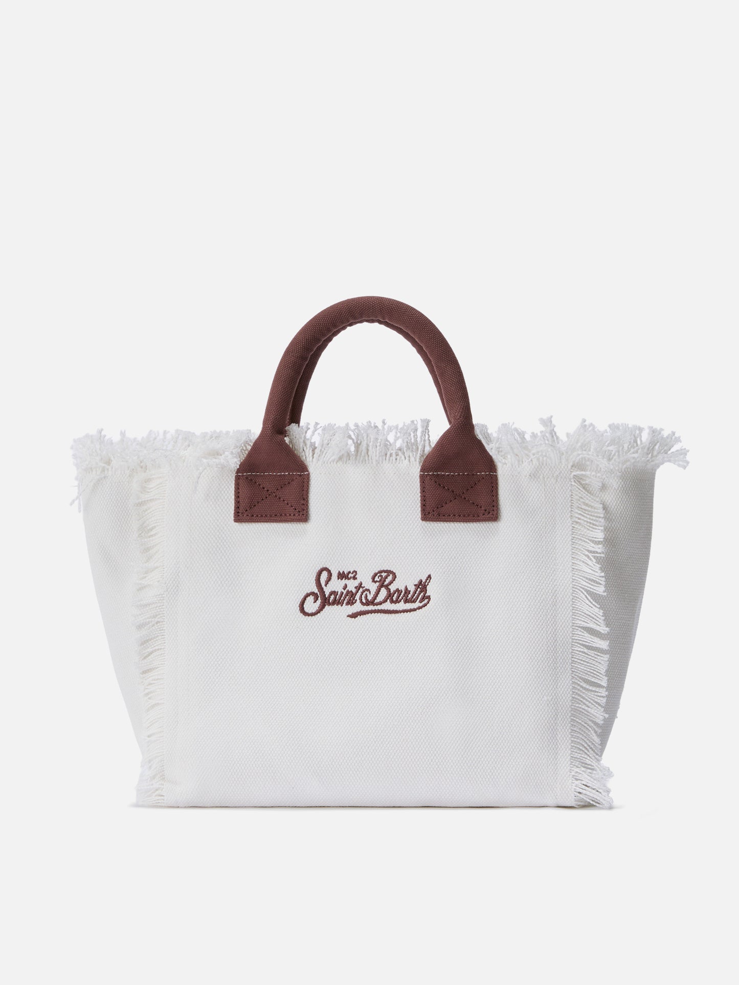 Bolso Colette de lona blanca con logo patch animalier 
