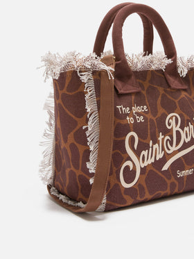 Colette canvas bag with animalier pattern
