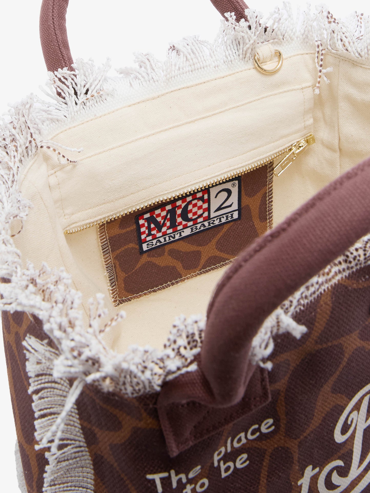 Colette canvas bag with animalier pattern