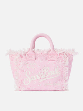 Borsa Colette in canvas rosa con stampa bandana