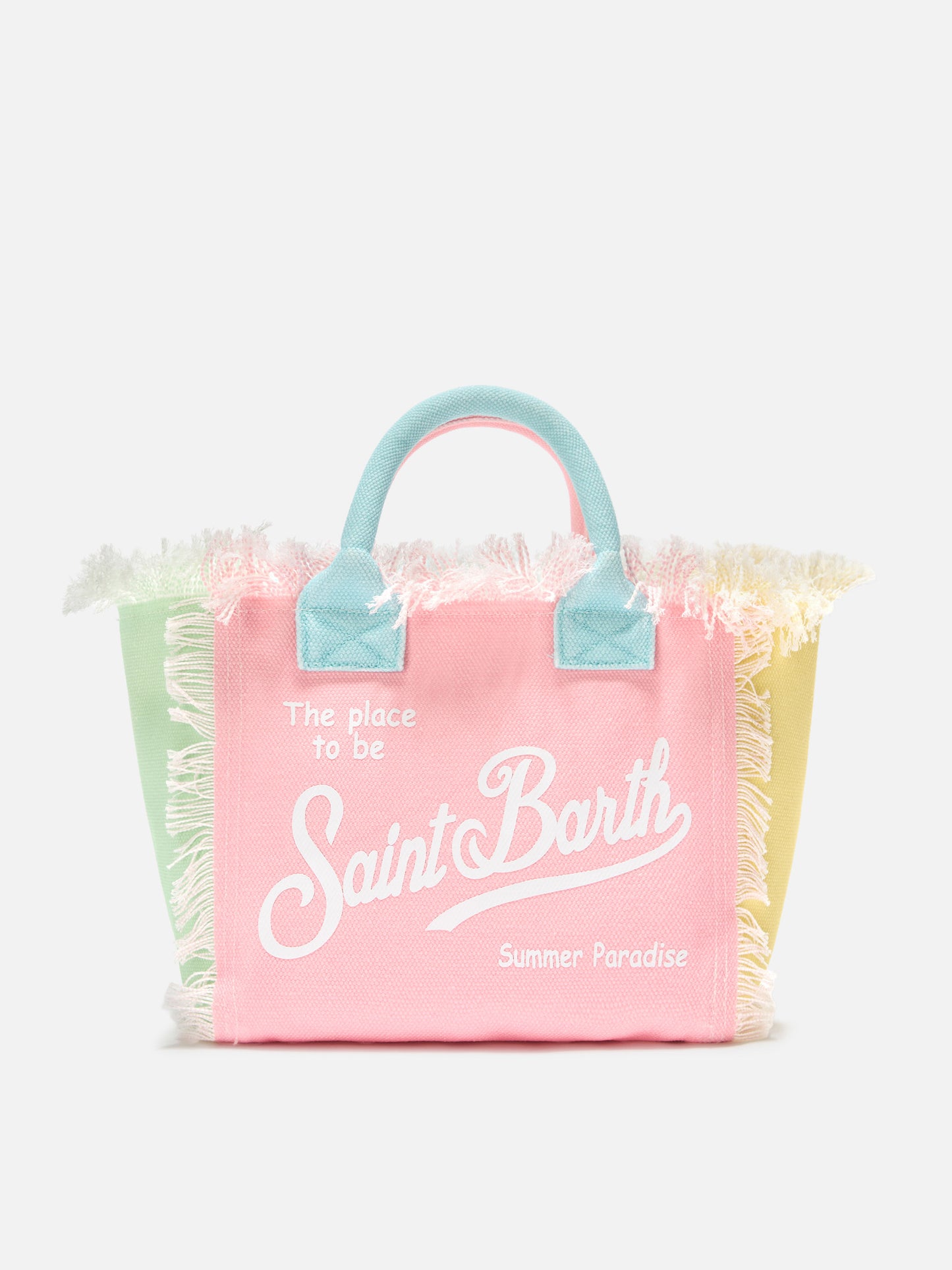 Borsa Colette in canvas multicolor con design color block