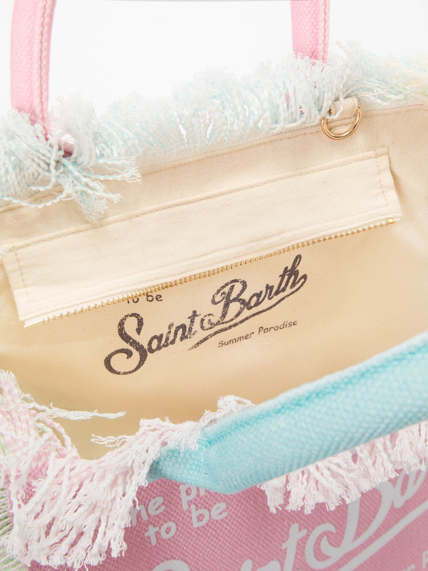 Borsa Colette in canvas multicolor con design color block