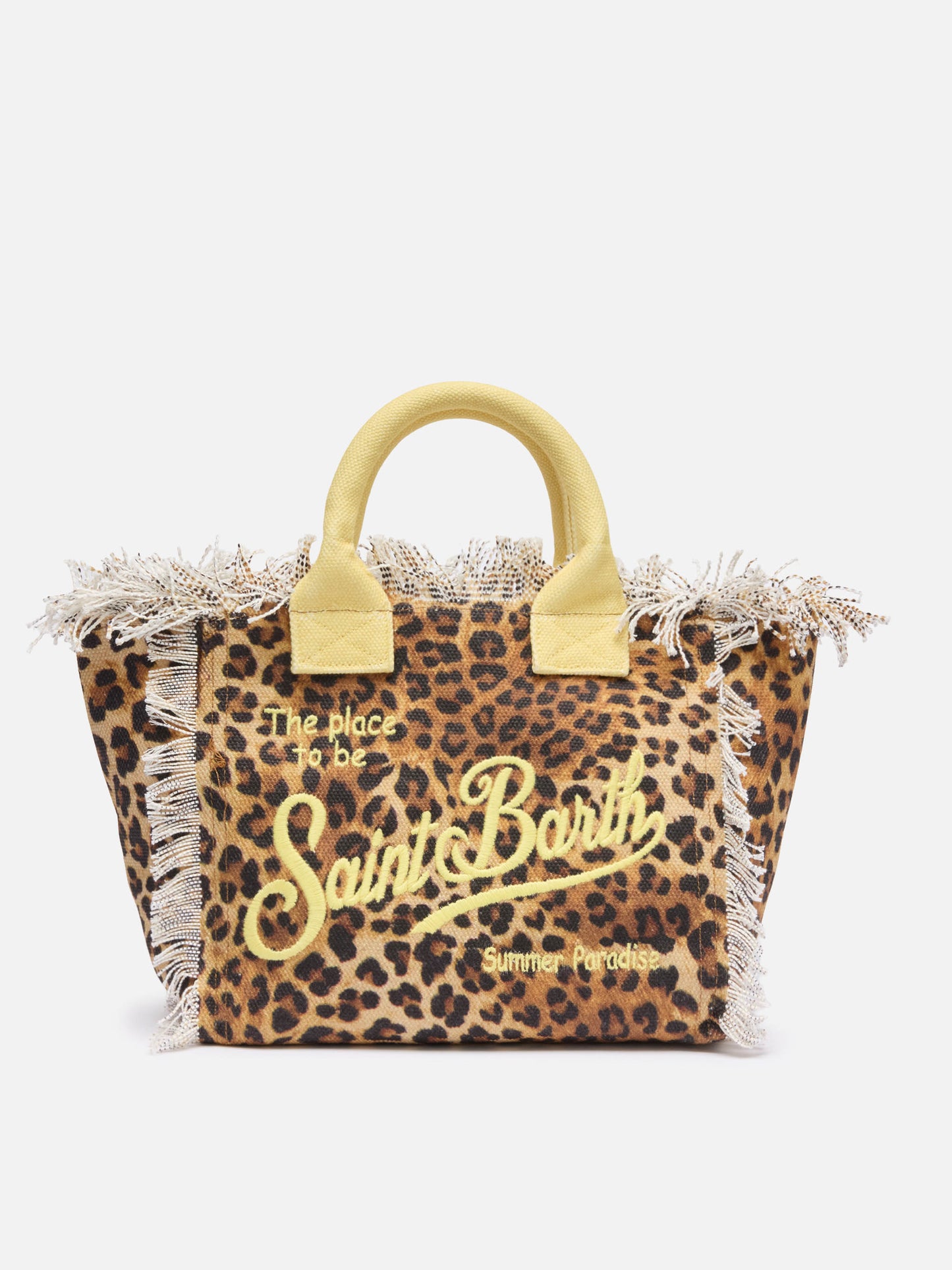 Borsa Colette in canvas di cotone con stampa animalier