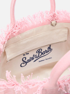 Pink Colette canvas bag with fabric logo patch