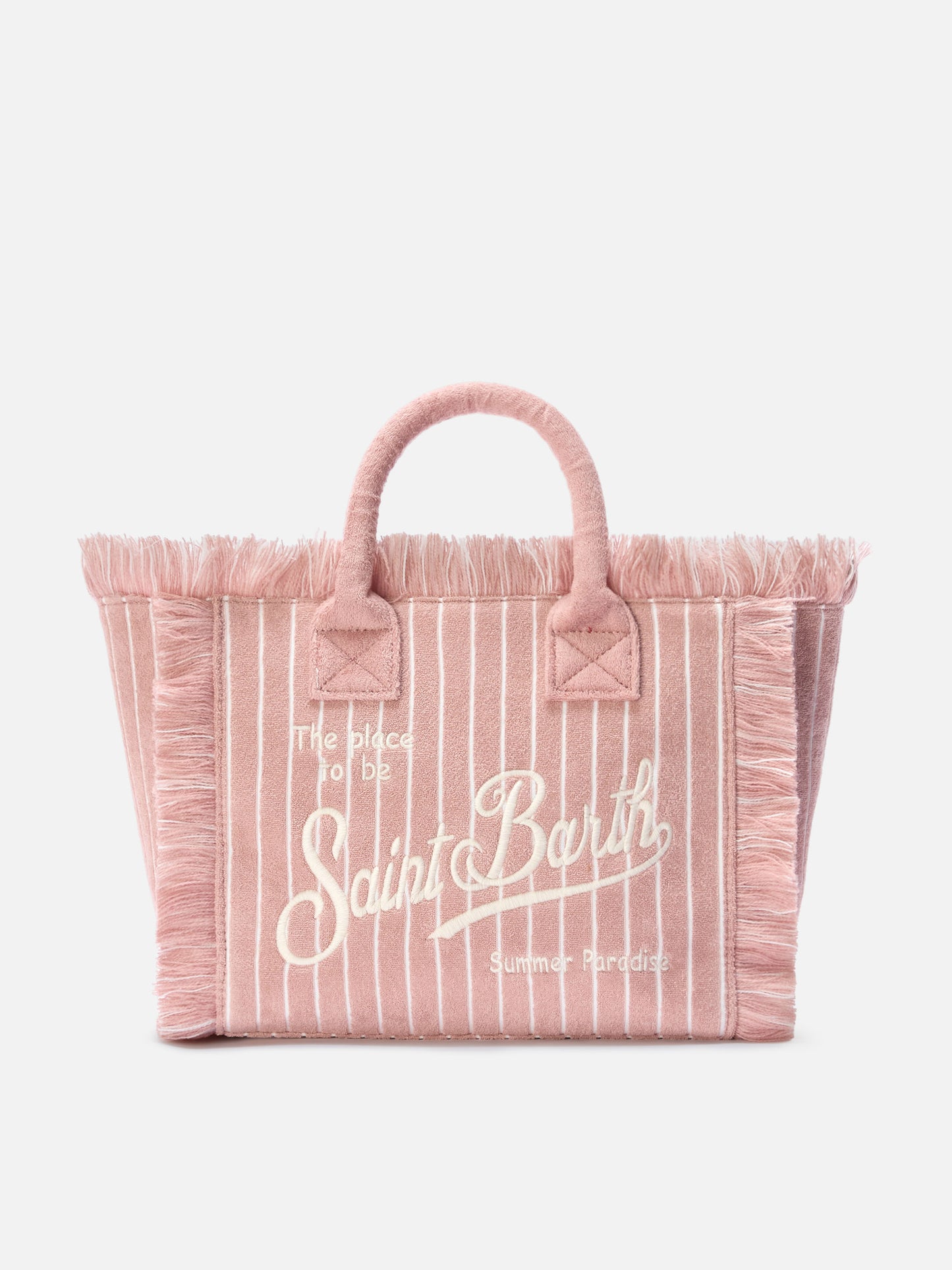 Gestreifte Colette-Tasche in Terry-Optik 