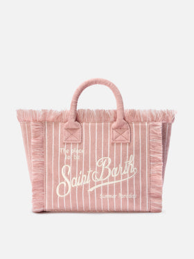 Gestreifte Colette-Tasche in Terry-Optik 