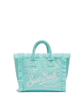 Colette Sponge water green zebra embossed terry handbag - MC2 Saint Barth