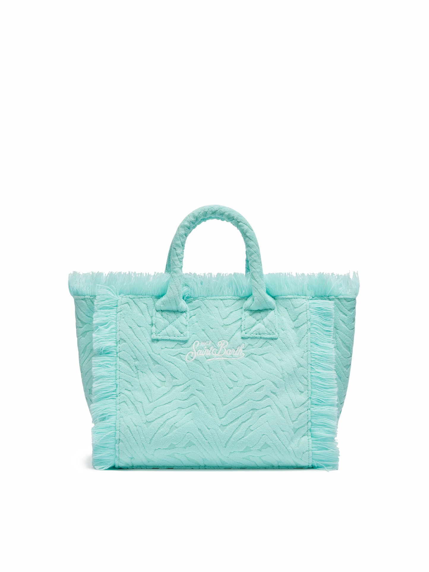 Colette Sponge water green zebra embossed terry handbag - MC2 Saint Barth