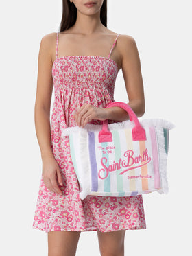 Frottee-gestreifte Colette Sponge-Handtasche