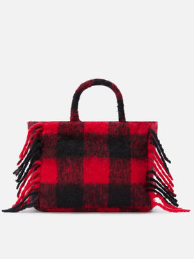 Colette-Deckenhandtasche mit Karodruck