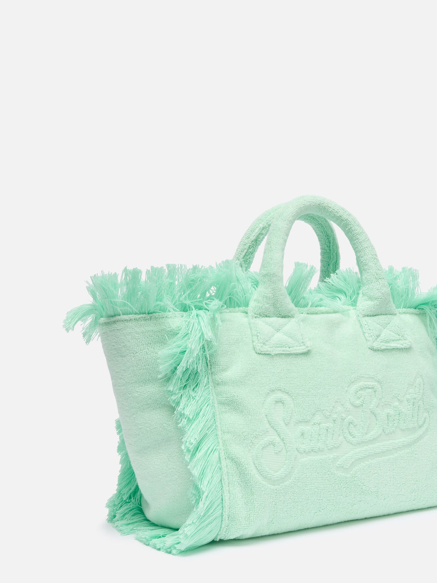 Colette Terry embossed mint green handbag