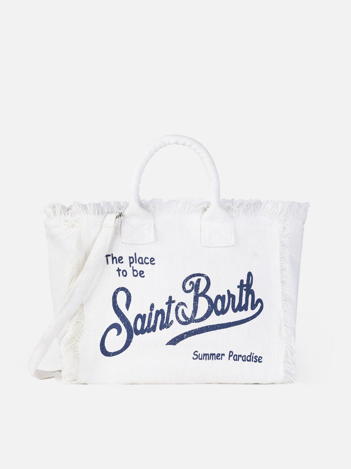 Colette linen off-white handbag - MC2 Saint Barth