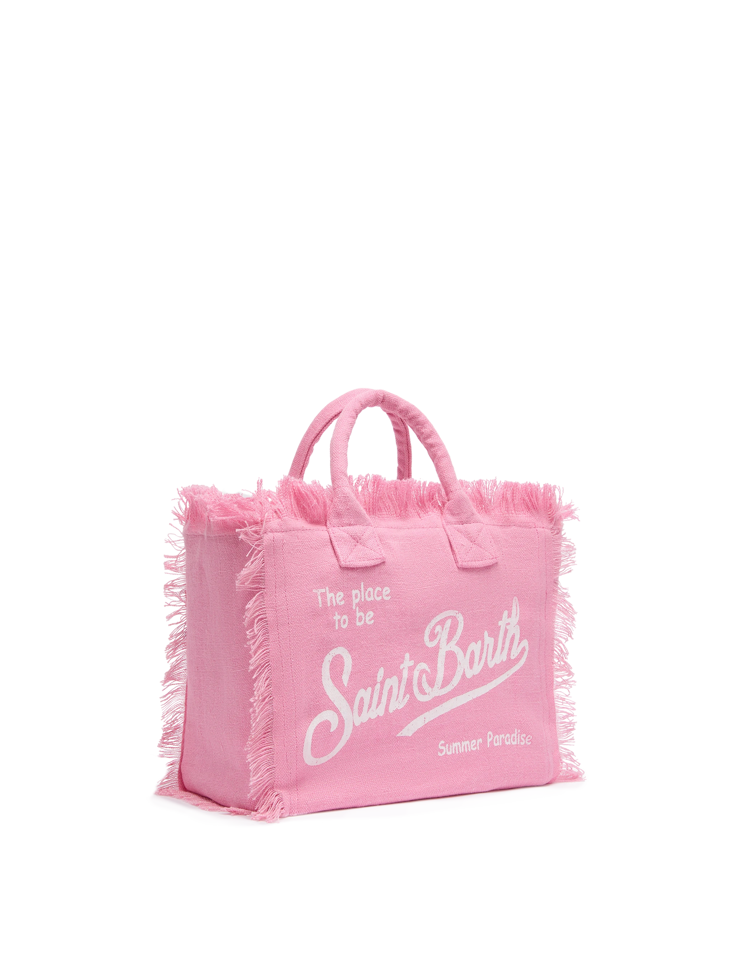 Pink solid color linen Colette bag