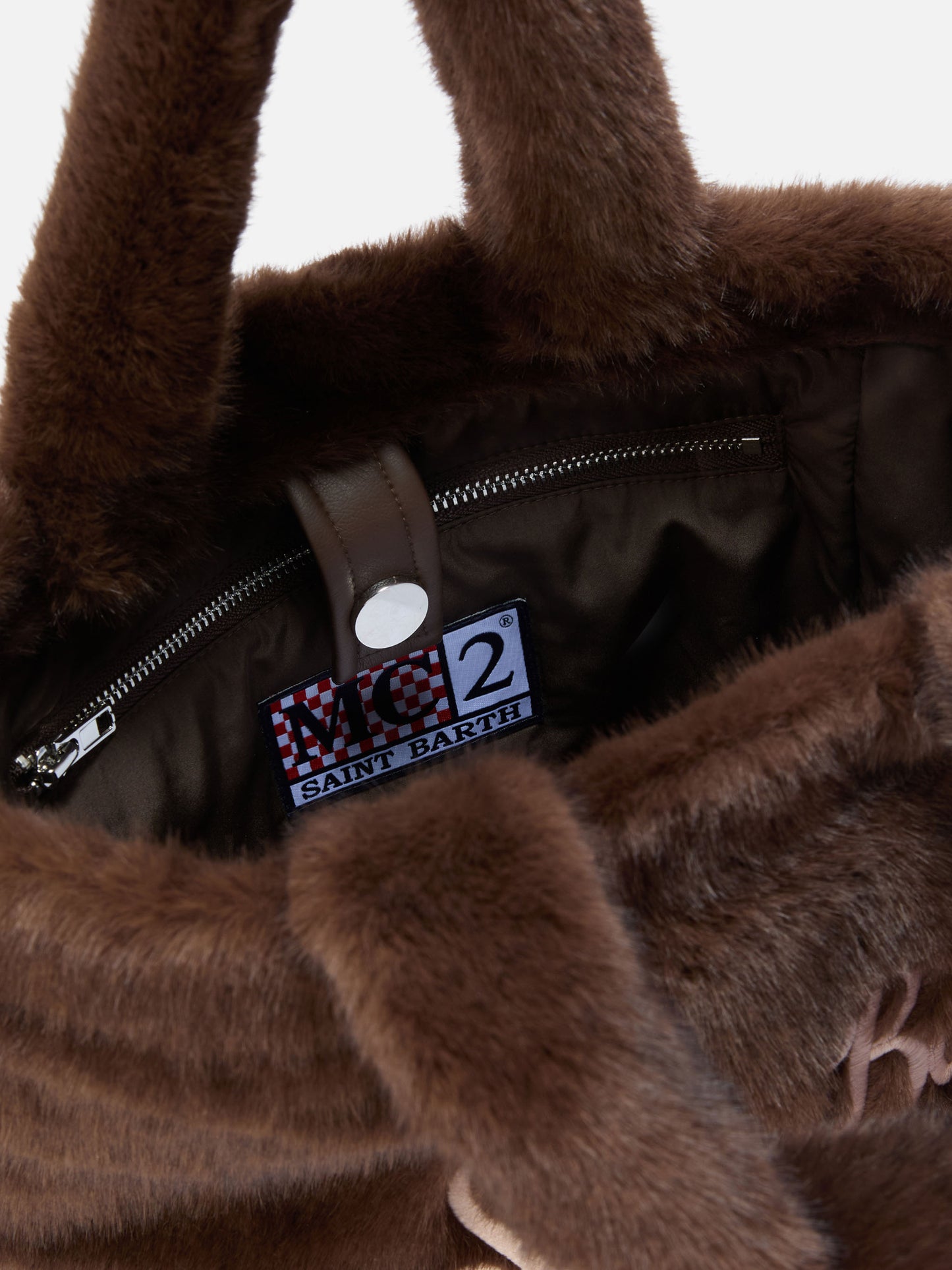 Colette Soft Handbag in brown faux fur