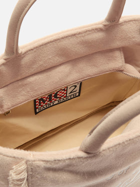 Borsa a mano Colette Felt in misto lana beige